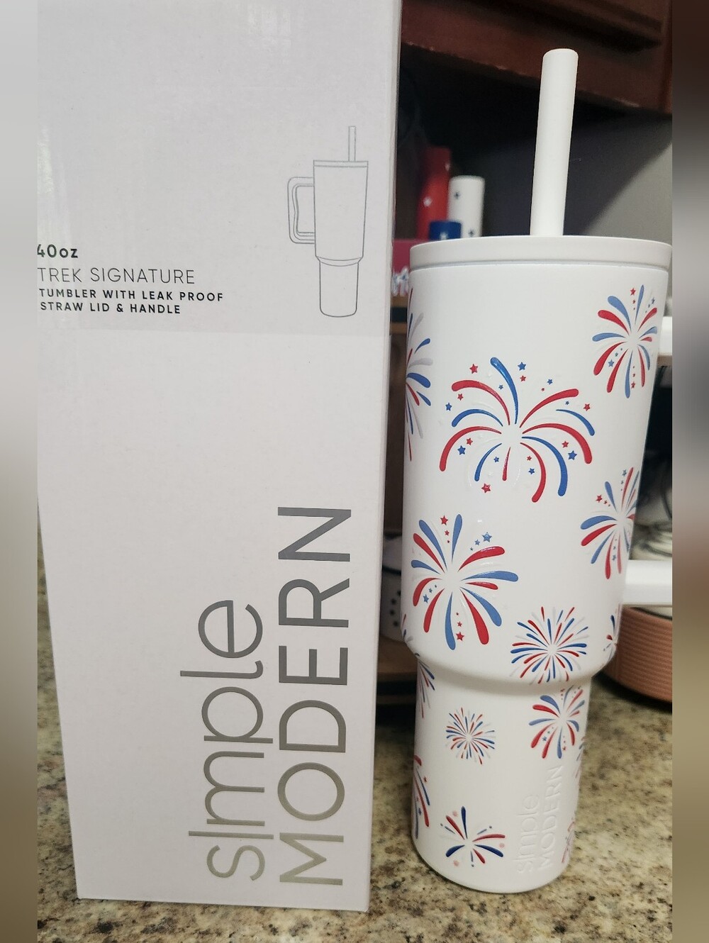 Simple Modern "Fireworks" 40oz Signature Trek Tumbler